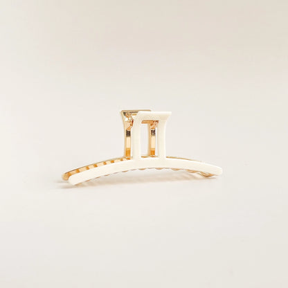 VERA IVORY GOLD METAL CLAW CLIP