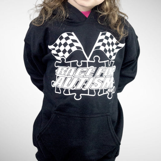RACE FOR AUTISM HOODIE - YOUTH RACE FLAGS
