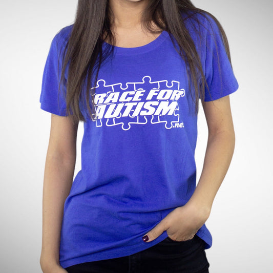 RACE FOR AUTISM TEE - WOMENS BLUE